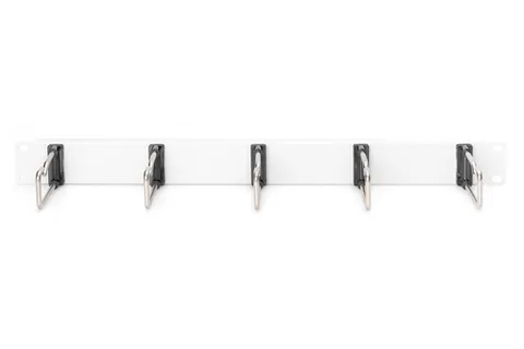 Cable Management Panel with Steel Rings for 482.6 mm (19") Cabinets, 1U