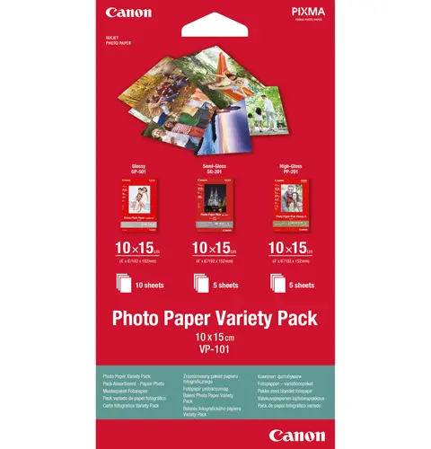 Canon VP-101 Photo Paper Variety Pack 4x6” - 20 Sheets