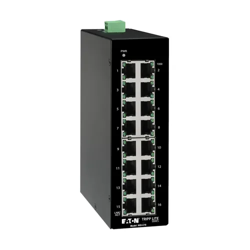 Tripp Lite NGI-U16 16-Port Unmanaged Industrial Gigabit Ethernet Switch - 10/100/1000 Mbps, DIN Mount