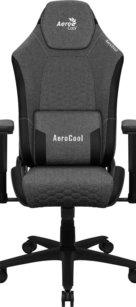 Aerocool CROWNASHBK, Ergonomic Gaming Chair, Adjustable Cushions, AeroWeave Technology, Black