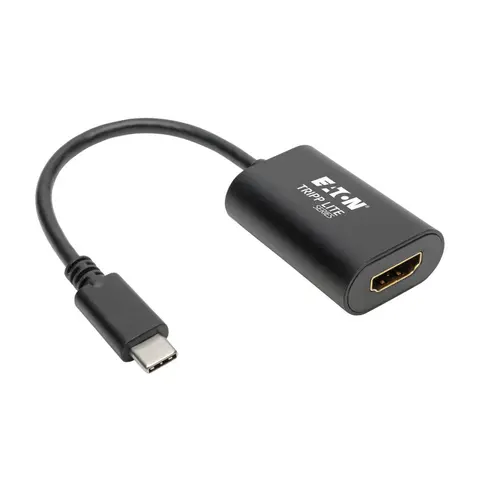 Tripp Lite U444-06N-HD4K6B USB-C to HDMI Adapter (M/F) - 4K 60 Hz, HDCP 2.2, Black