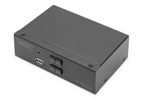 Digitus KVM Switch, 2x1 DP, DP Out,USB