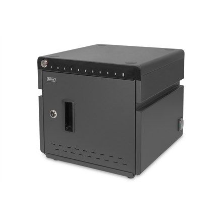 Mobile Desktop Charging Cabinet for 10 Notebooks/Tablets up to 13inch, UV-C, USB-C
