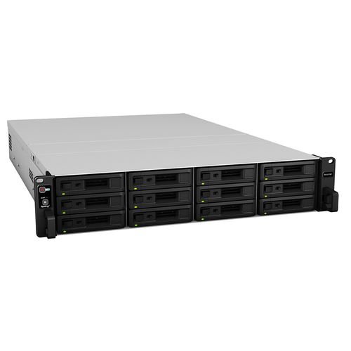 Synology RX1217RP disk array 0 TB Rack (2U) Black, Grey