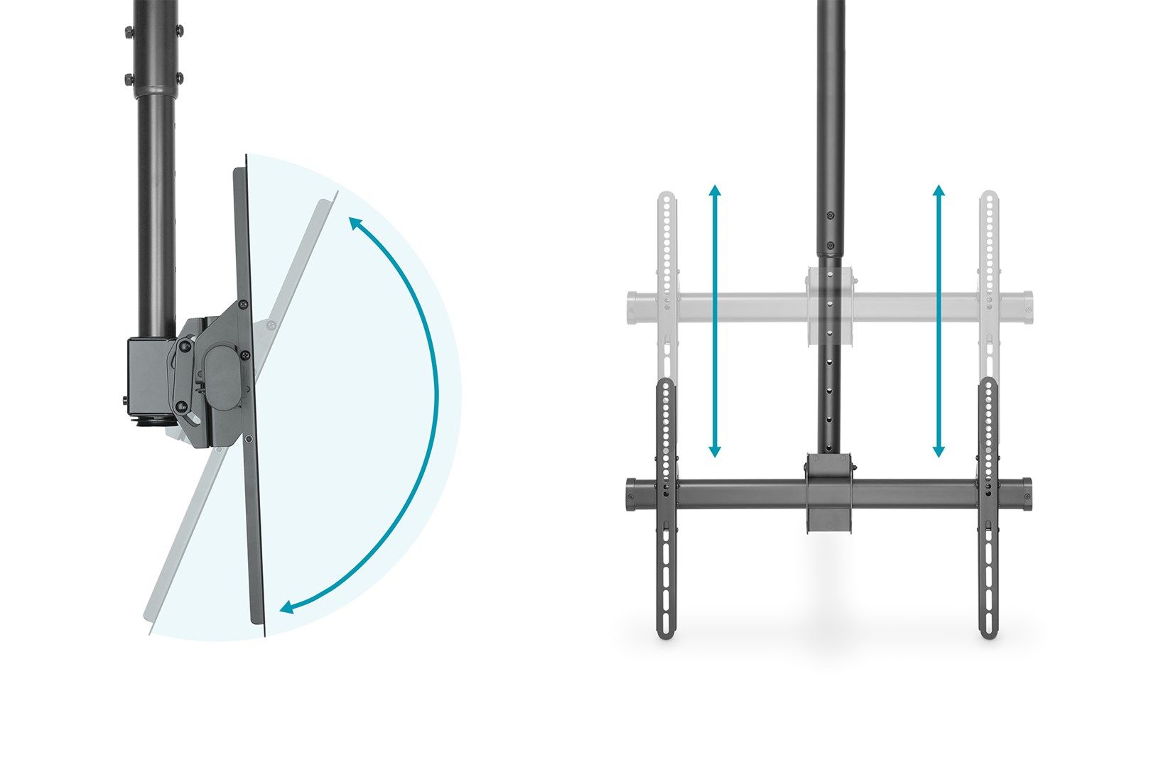 DIGITUS TV Wall Mount, 37-70 Inch, Up To 50 Kg, Black