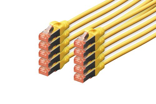 CAT 6 S/FTP patch cable, 10 pieces