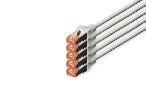 CAT 6 S/FTP patch cable, 5 pieces