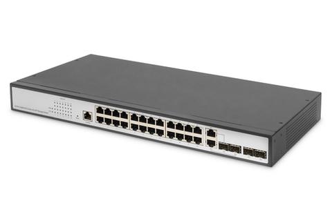 24-Port Gigabit Switch, 19 Inch, Managed, 2 Uplinks