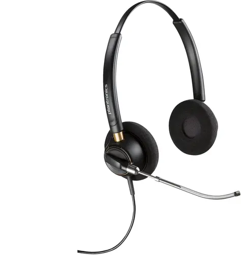 HP Poly EncorePro 520V Binaural Headset VoiceTube +Quick Disconnect