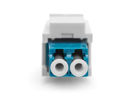 Fiber optic LC/LC duplex coupler, Singlemode, Keystone module