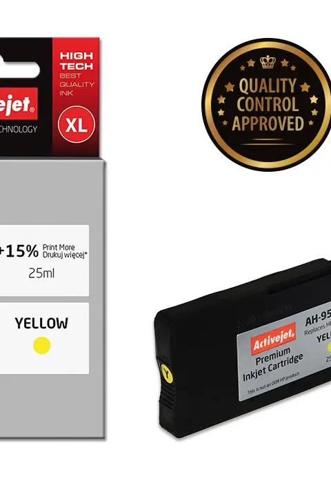 Activejet AH-953YRX ink (replacement for HP 953XL F6U18AE; Premium; 25 ml; yellow)