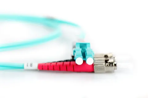 Fiber Optic Multimode Patch Cord, OM 3, LC / ST