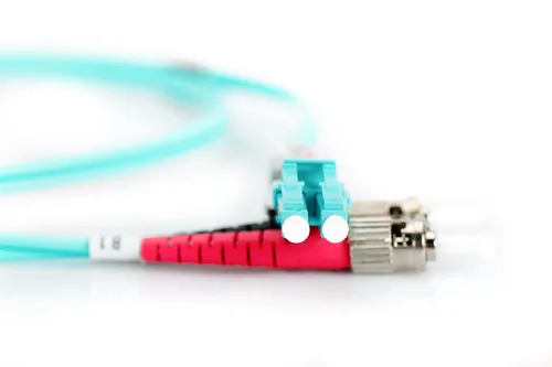 Fiber Optic Multimode Patch Cord, OM 3, LC / ST