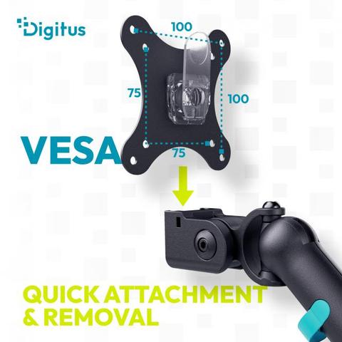 Digitus Single design monitor mount, 35", 10 kg